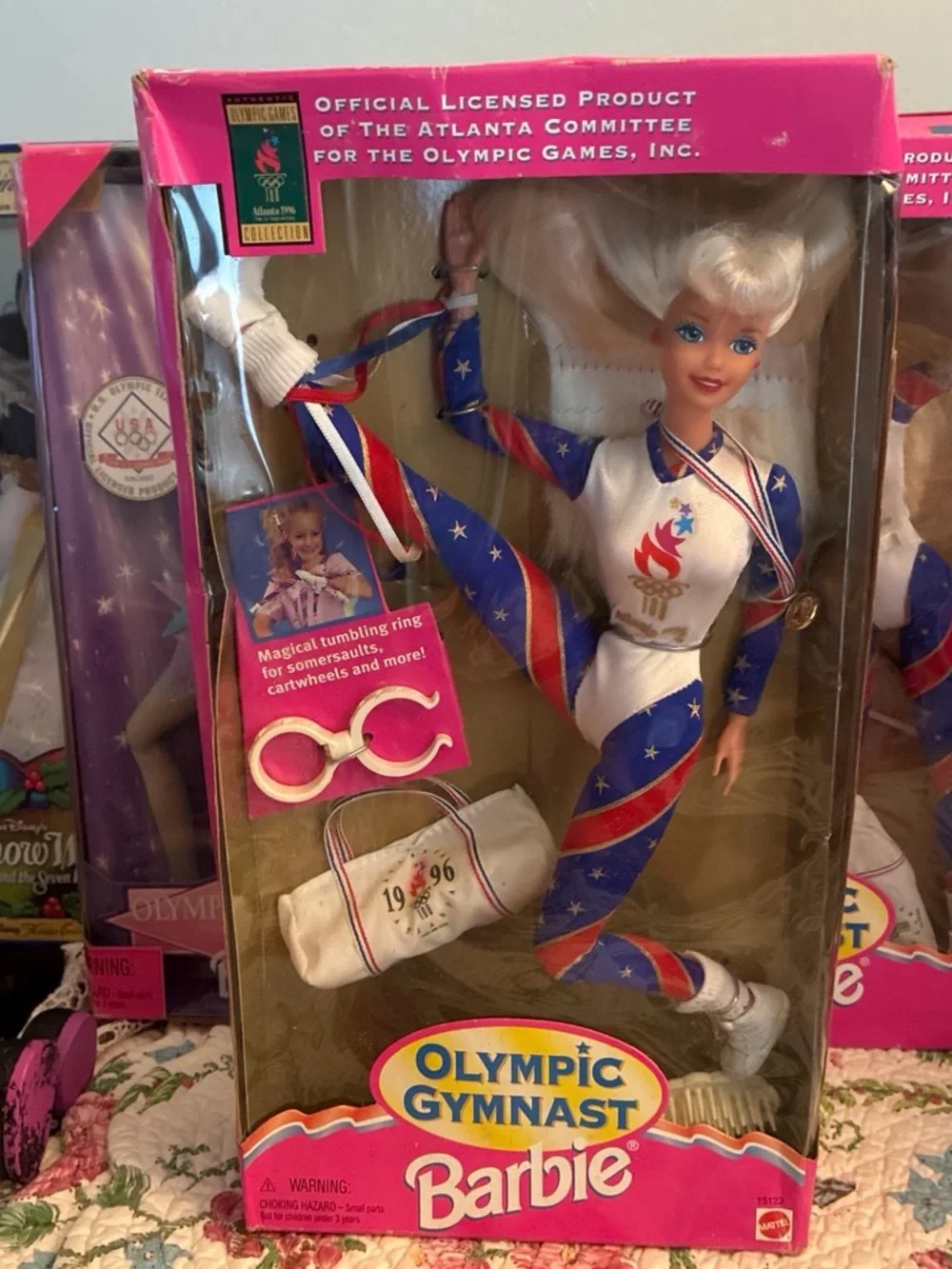Barbie Olympic Gymnast Barbie in Red White Blue Leotard